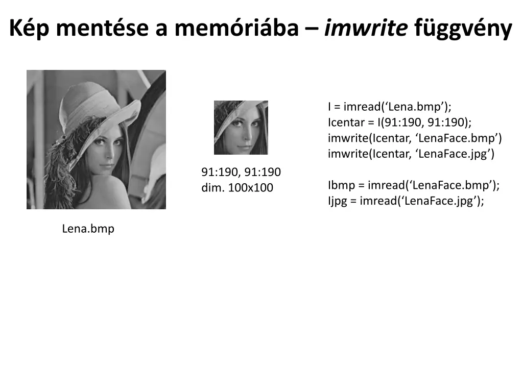 k p ment se a mem ri ba imwrite f ggv ny