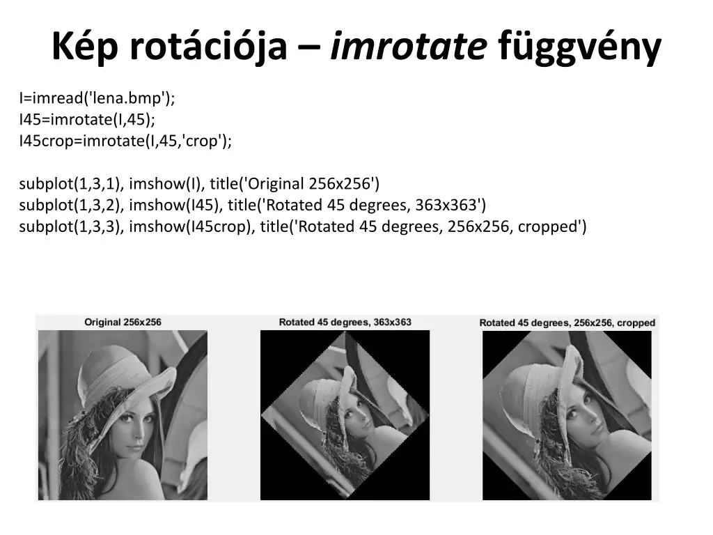 k p rot ci ja imrotate f ggv ny