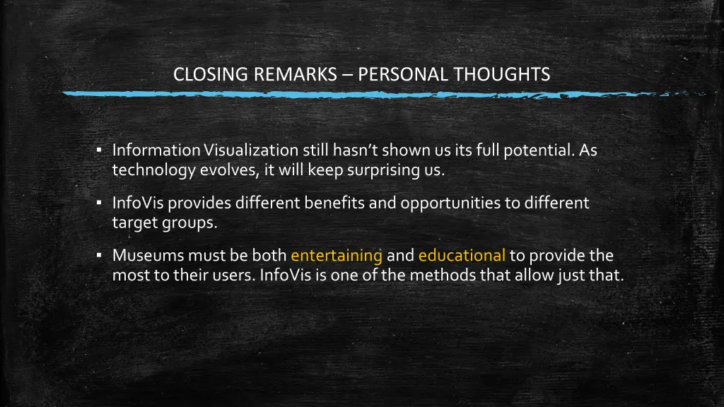 closing remarks personal thoughts
