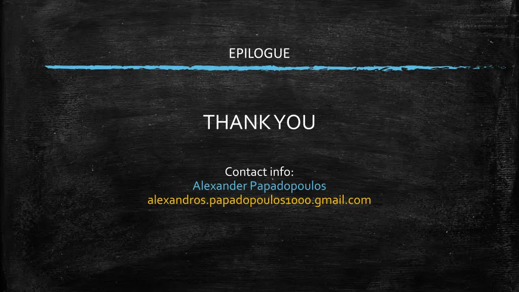 epilogue