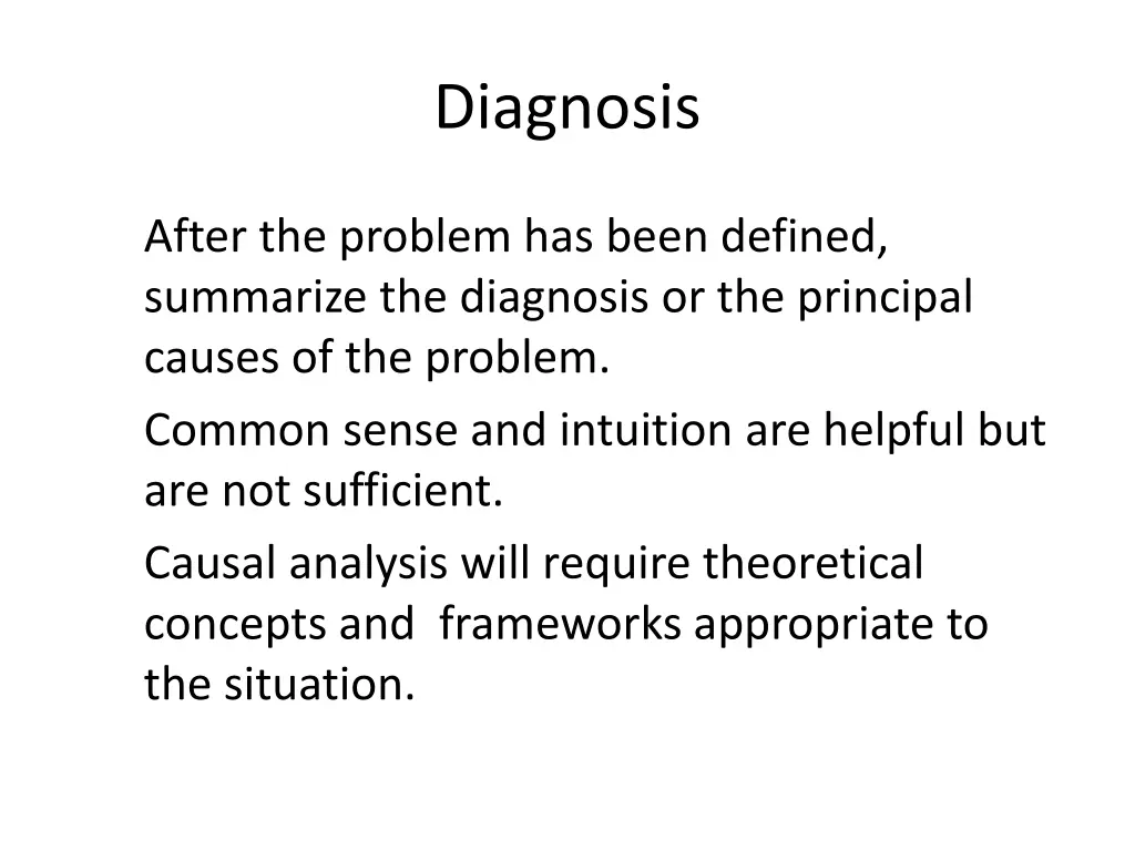 diagnosis