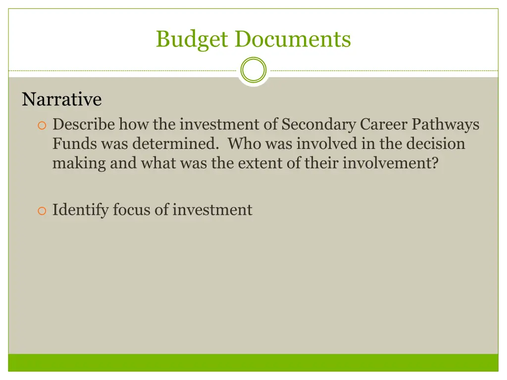 budget documents