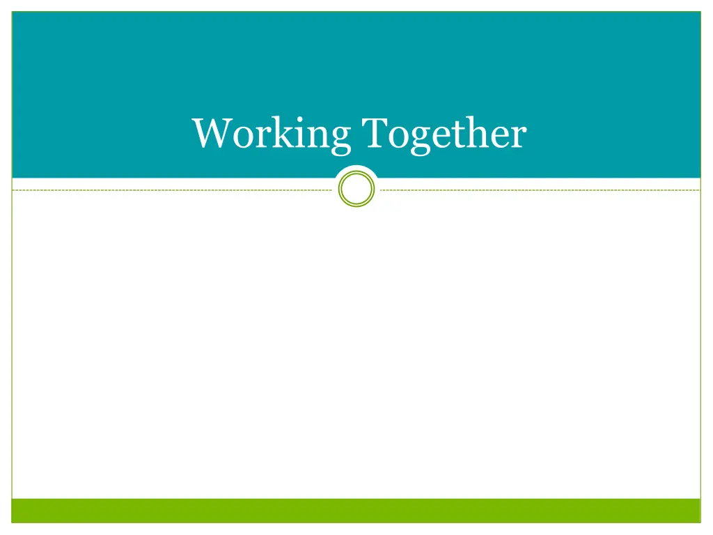 working together
