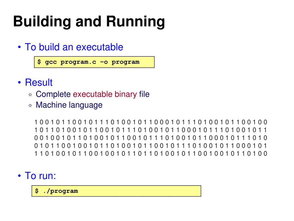 building and running
