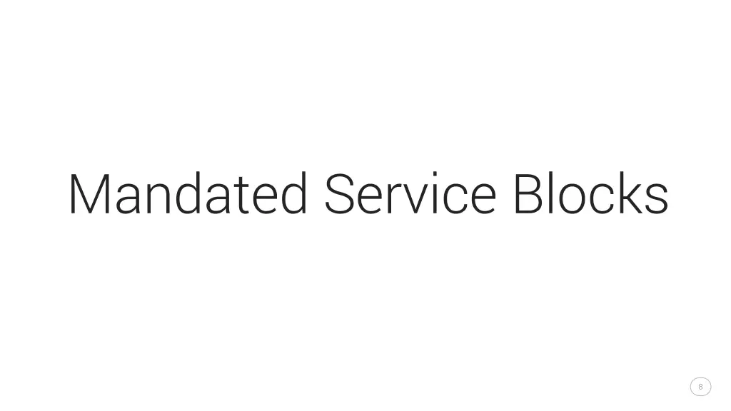 mandated service blocks