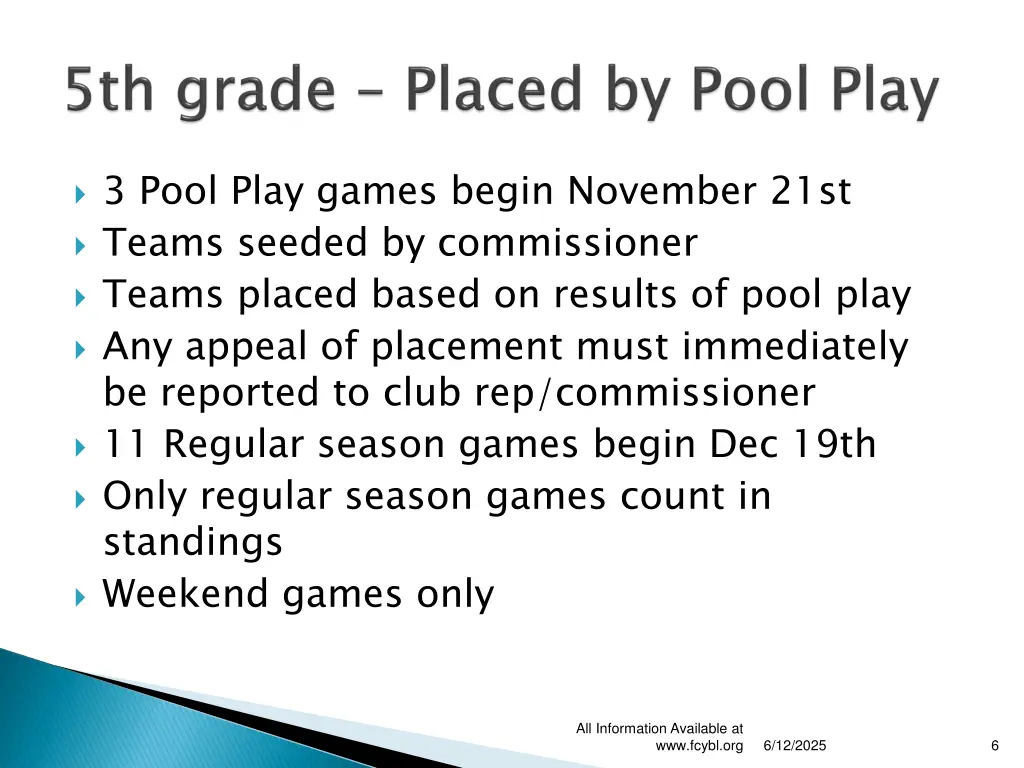 3 pool play games begin november 21st teams