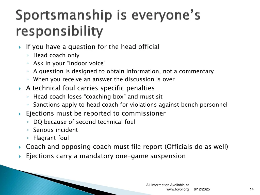 if you have a question for the head official head