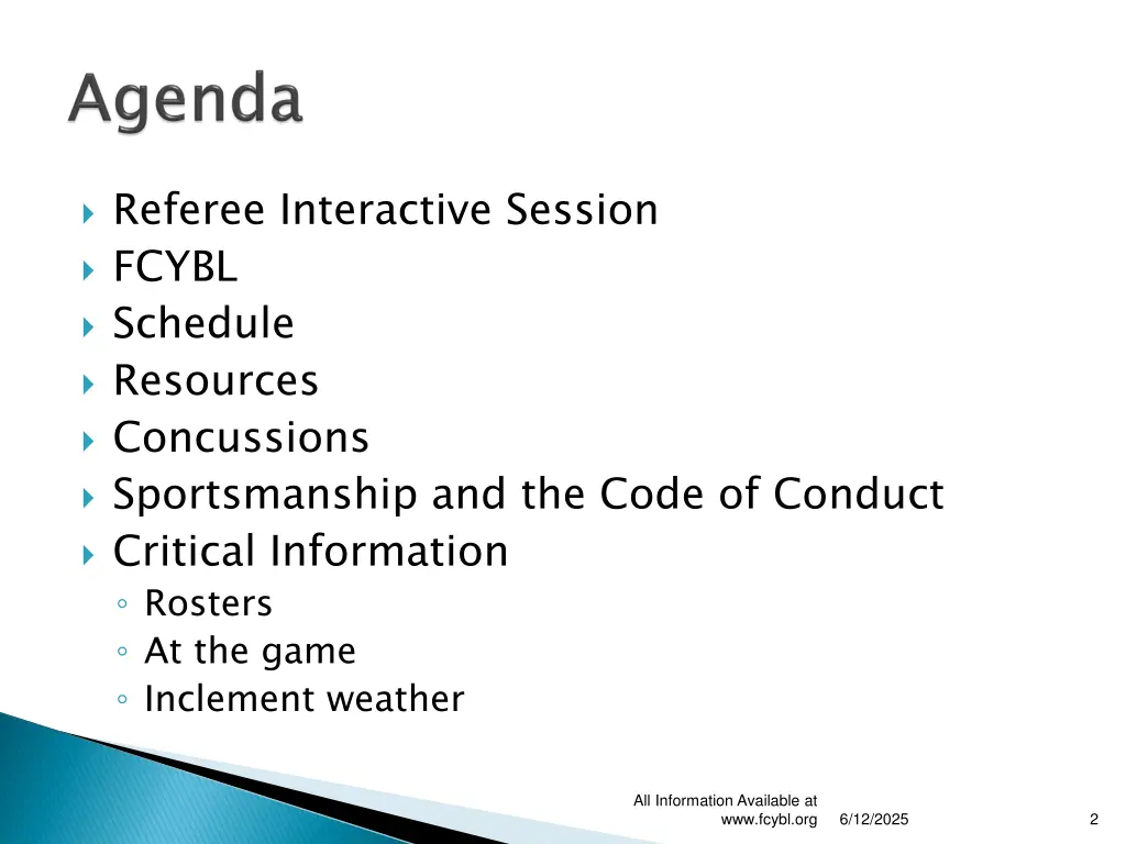 referee interactive session fcybl schedule