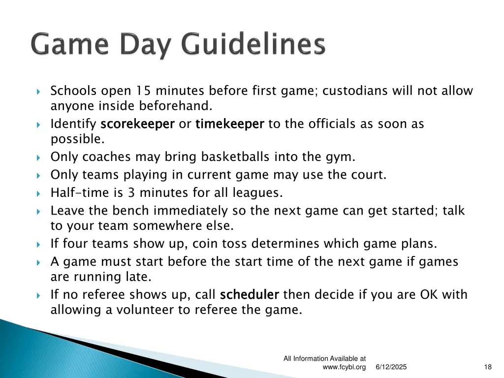 schools open 15 minutes before first game