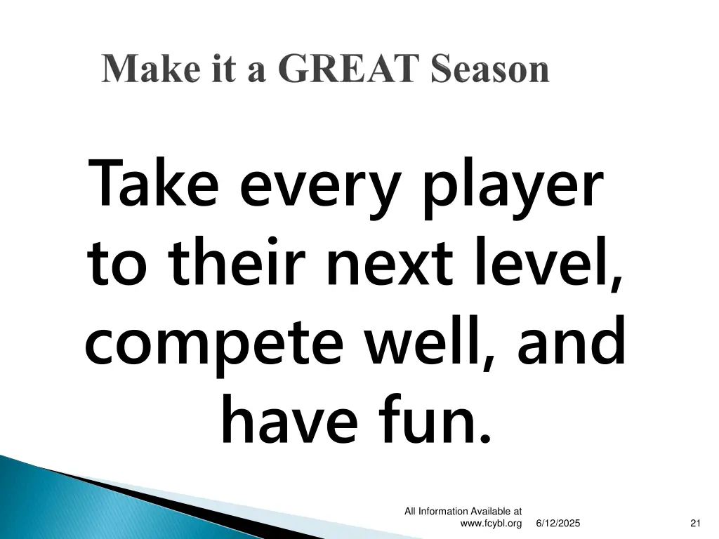 take every player to their next level compete