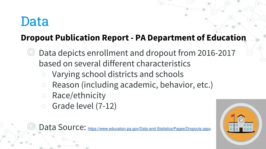 data dropout publication report pa department