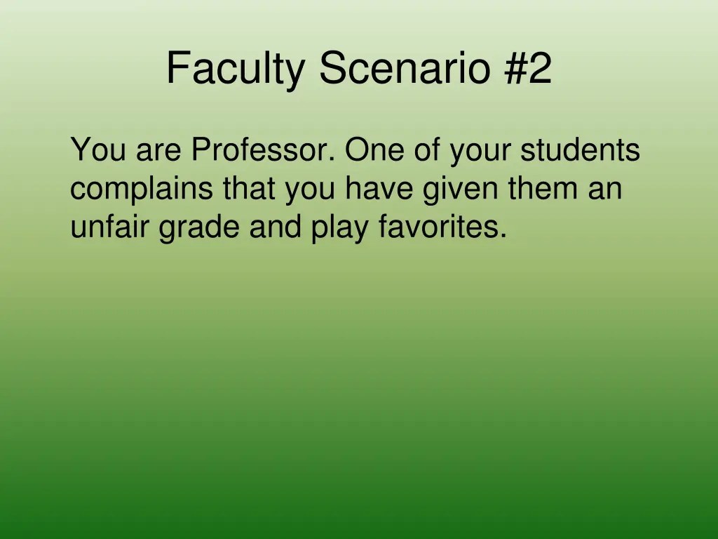 faculty scenario 2