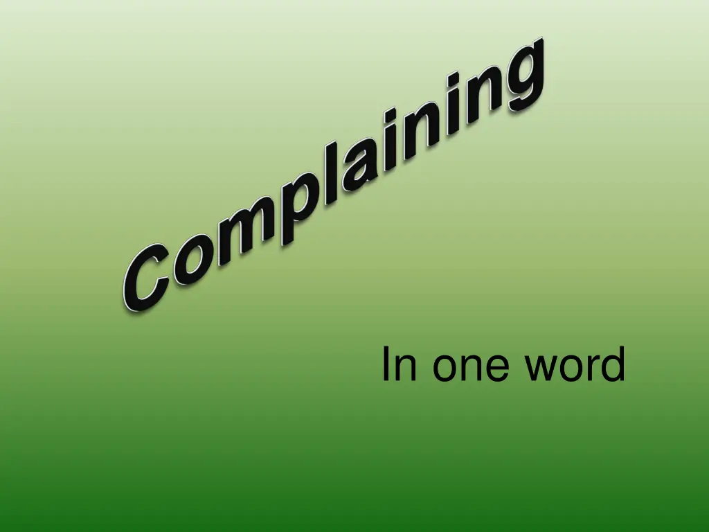 in one word