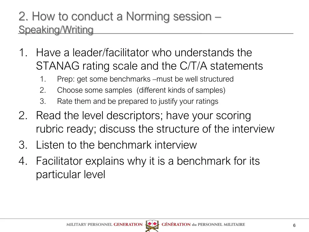 2 how to conduct a norming session speaking