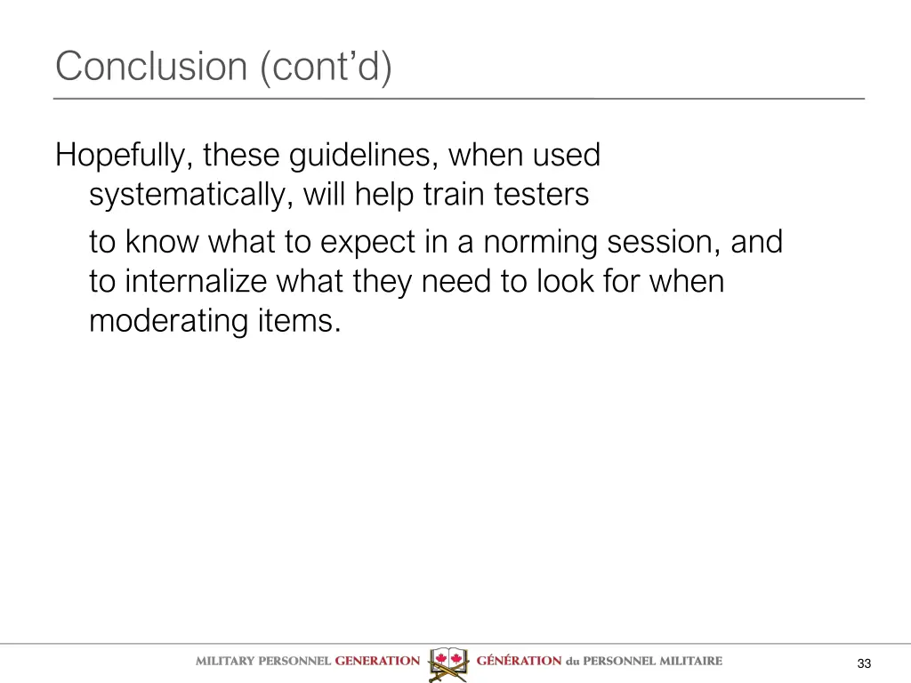 conclusion cont d
