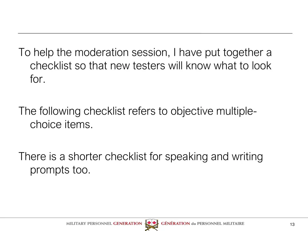 to help the moderation session i have