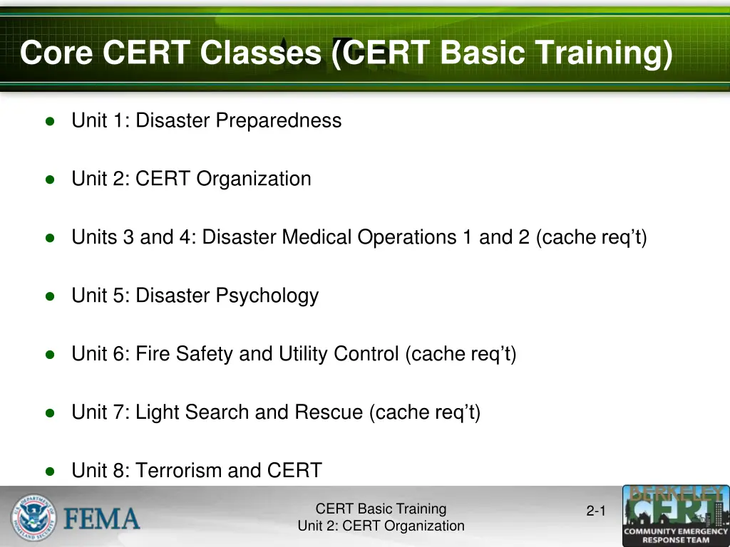 core cert classes cert basic training