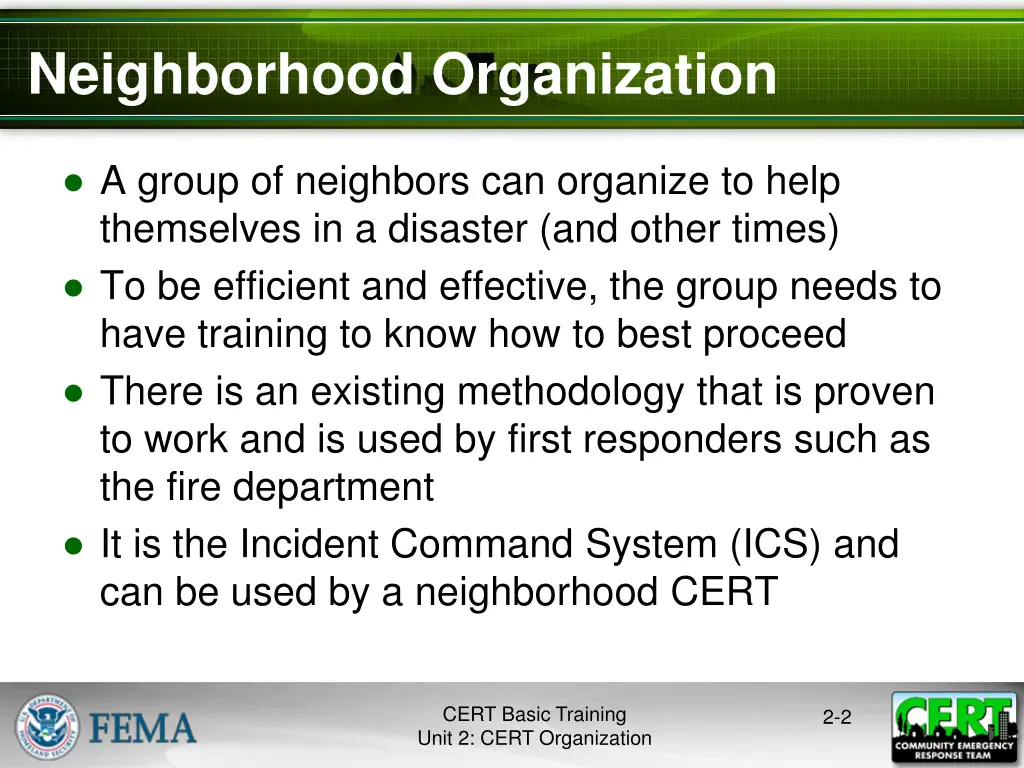 neighborhood organization