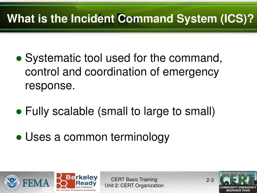 what is the incident command system ics