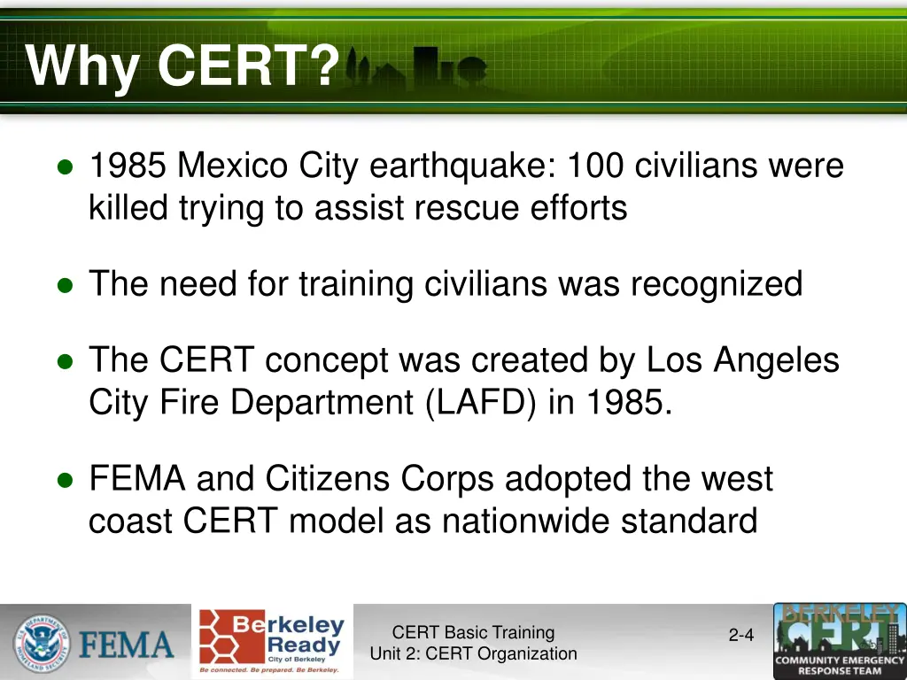 why cert