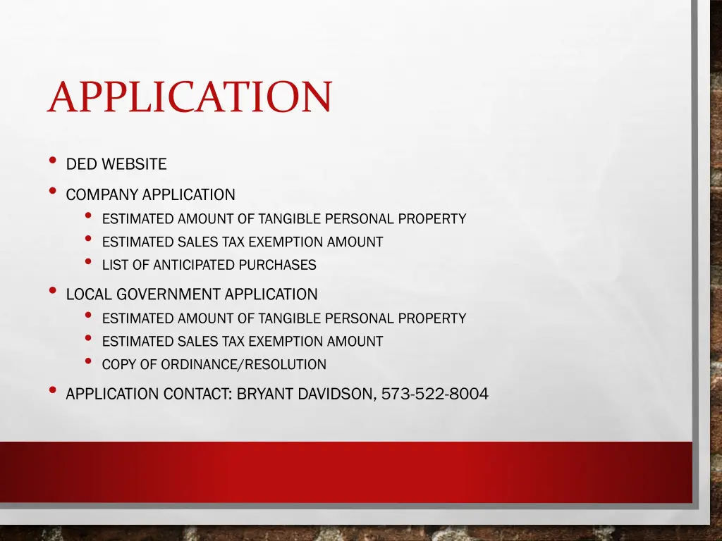 application