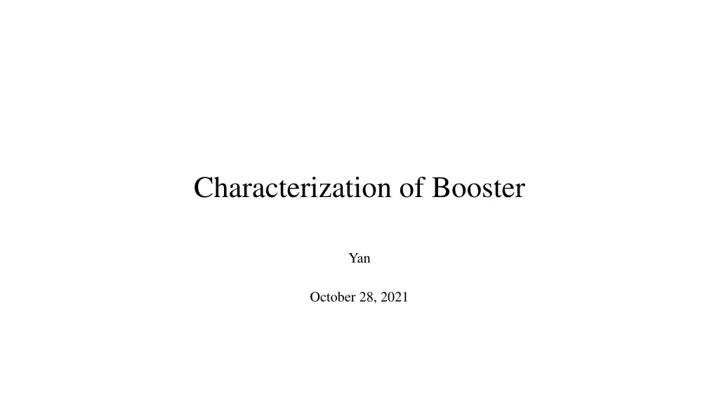 characterization of booster