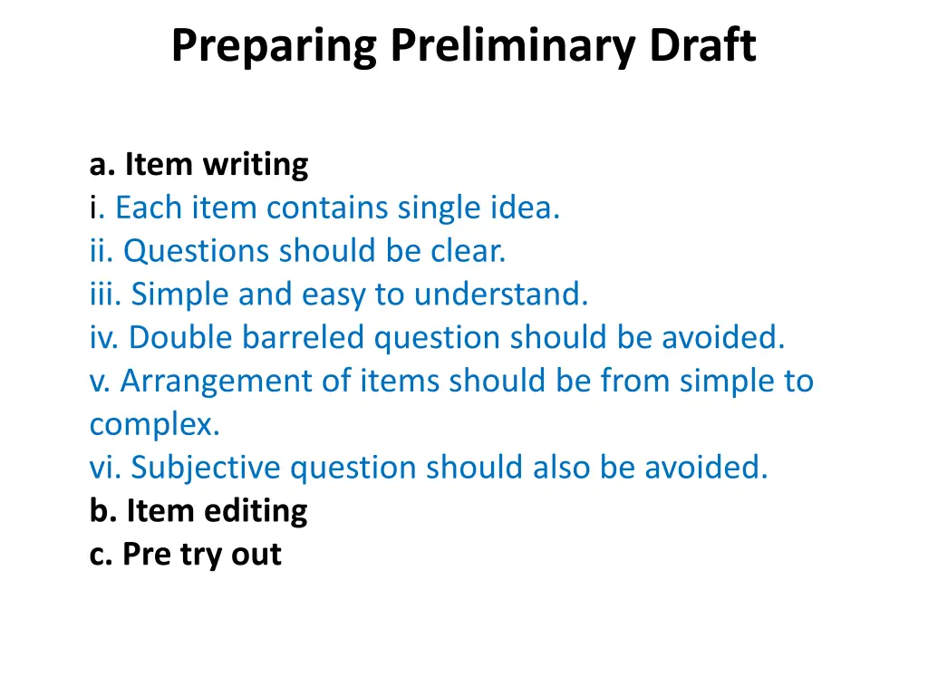 preparing preliminary draft