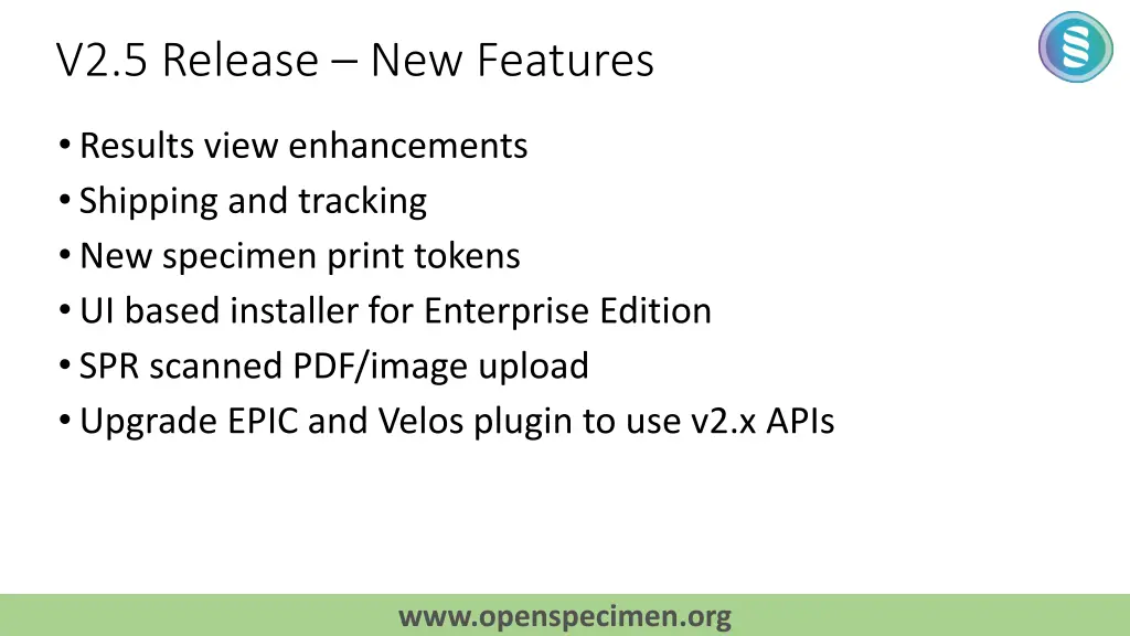 v2 5 release new features