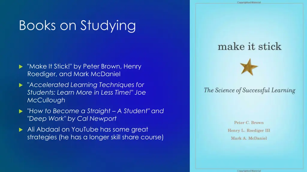books on studying