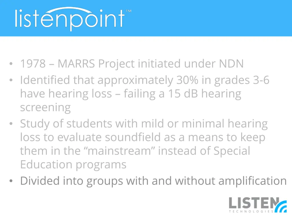 1978 marrs project initiated under ndn identified 2