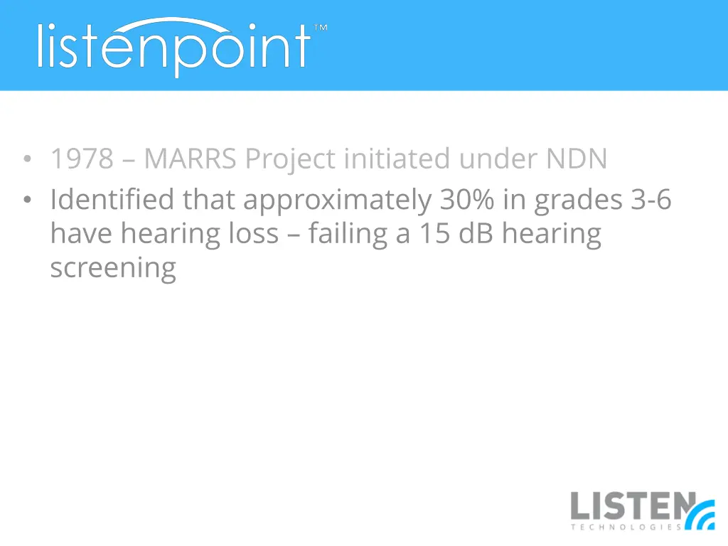 1978 marrs project initiated under ndn identified