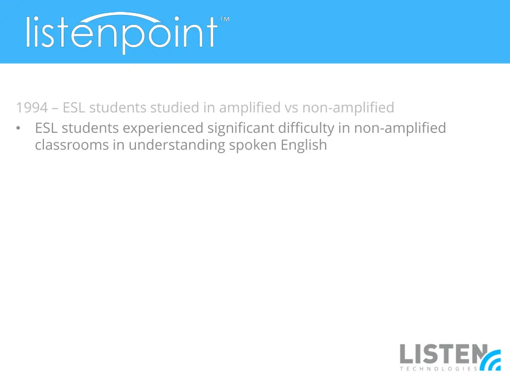1994 esl students studied in amplified 1