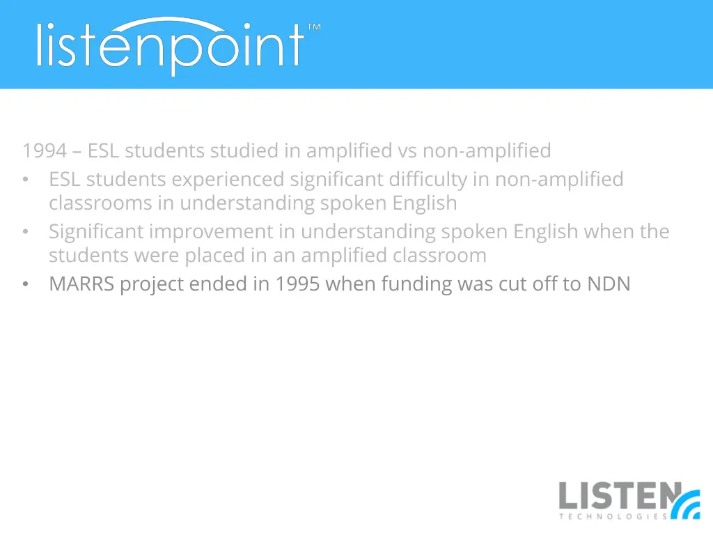 1994 esl students studied in amplified 3