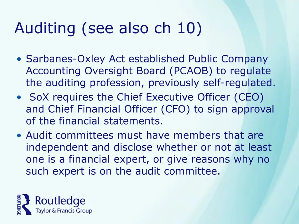 auditing see also ch 10