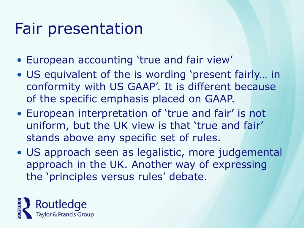 fair presentation