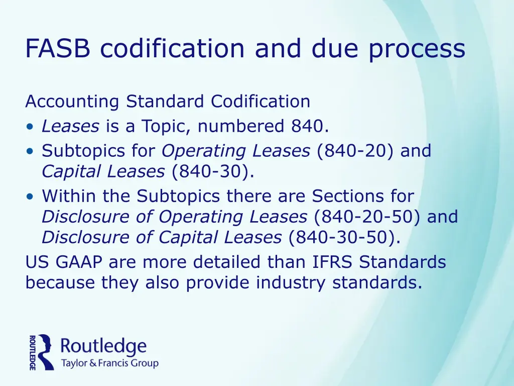 fasb codification and due process