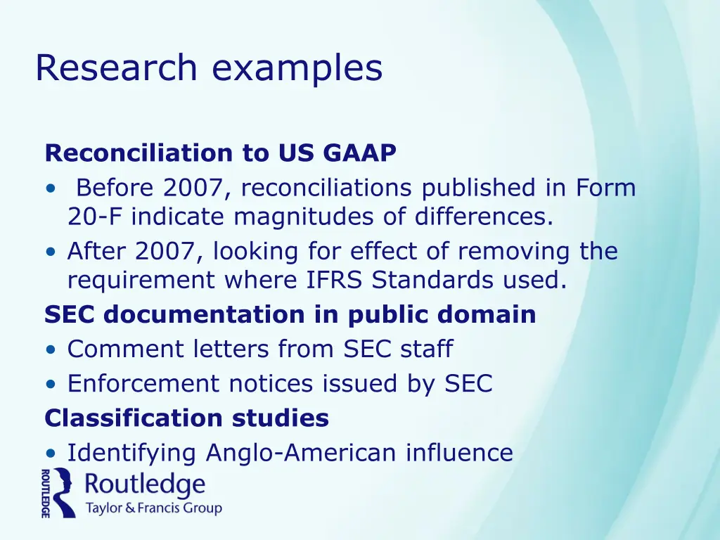 research examples