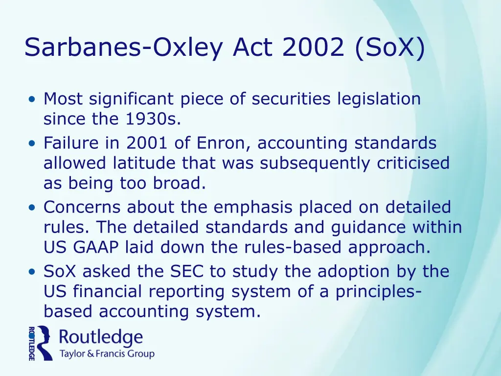 sarbanes oxley act 2002 sox