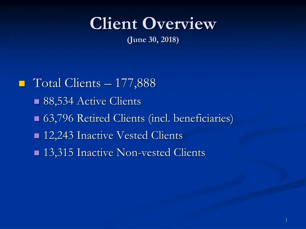 client overview june 30 2018