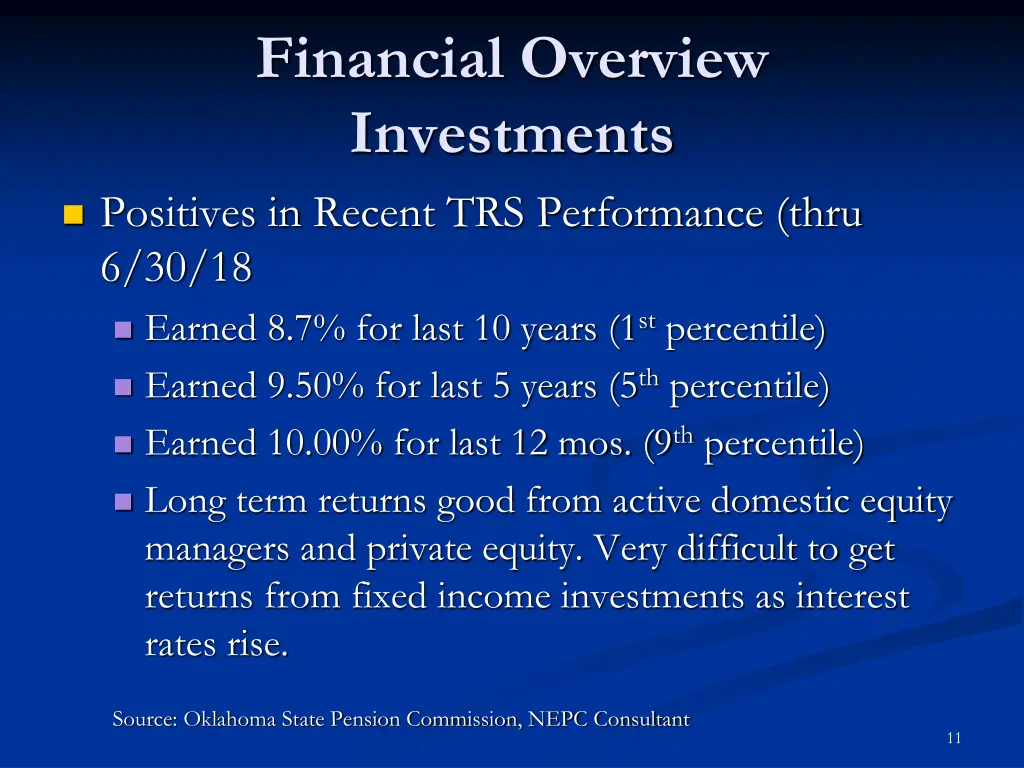 financial overview investments 2