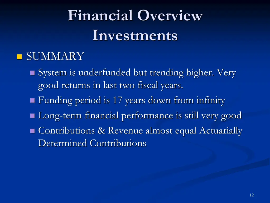 financial overview investments 3
