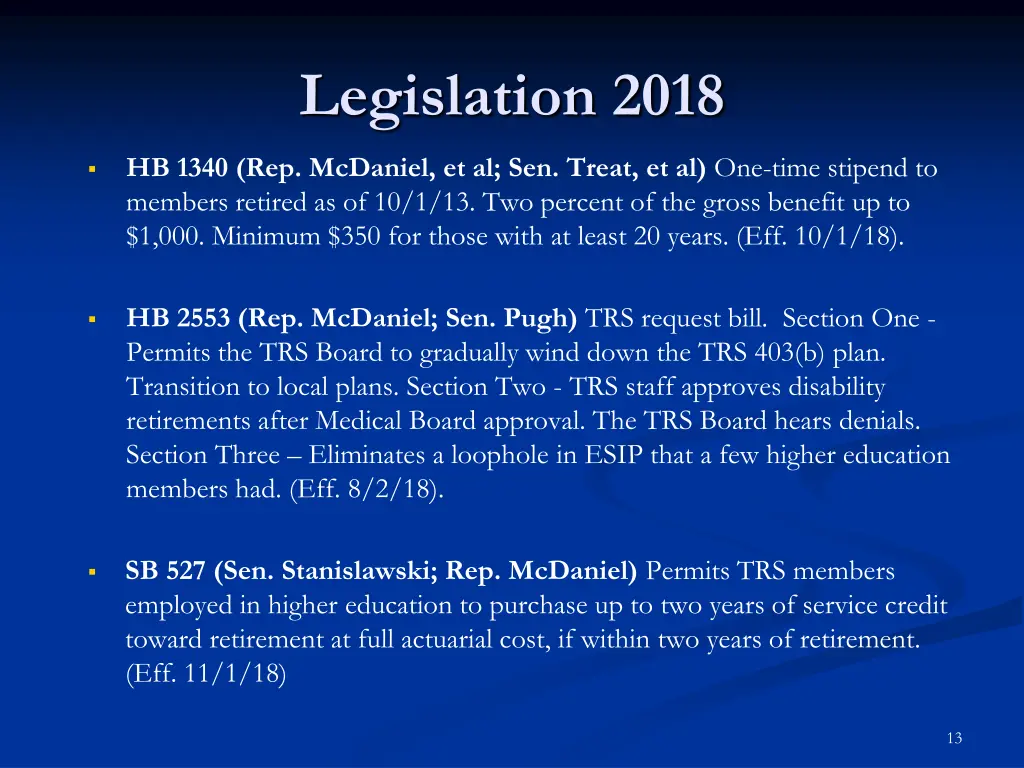 legislation 2018