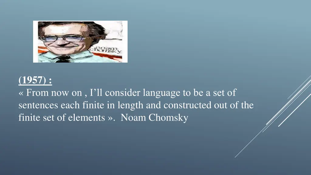 1957 from now on i ll consider language