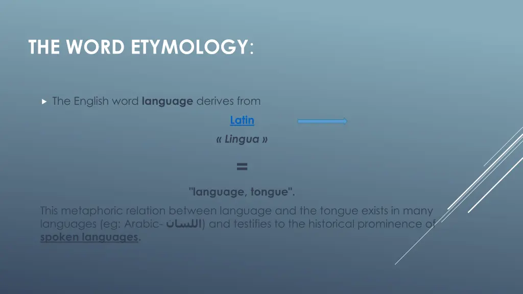 the word etymology