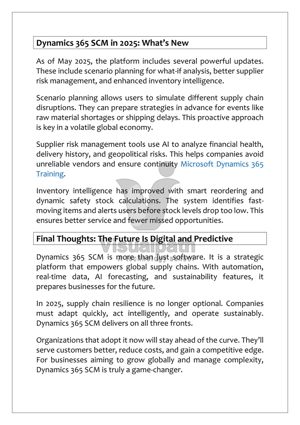 dynamics 365 scm in 2025 what s new