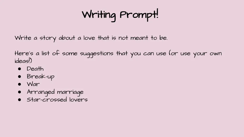 writing prompt writing prompt