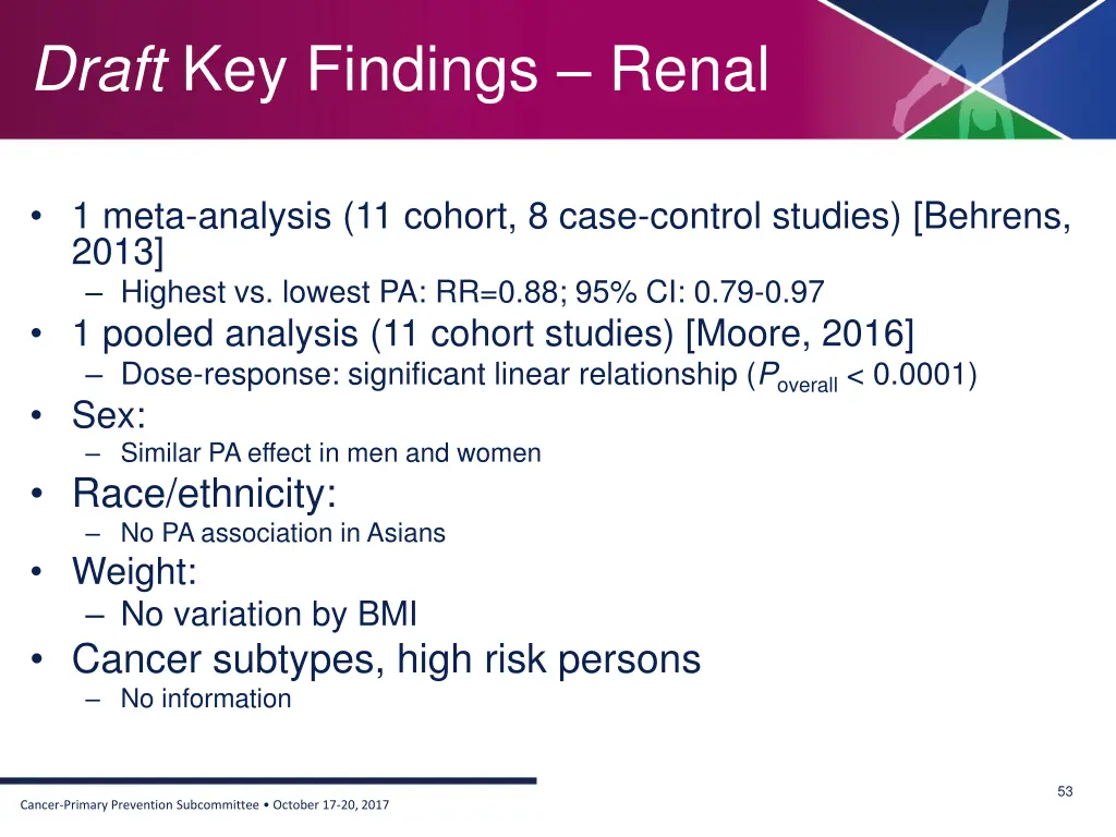 draft key findings renal