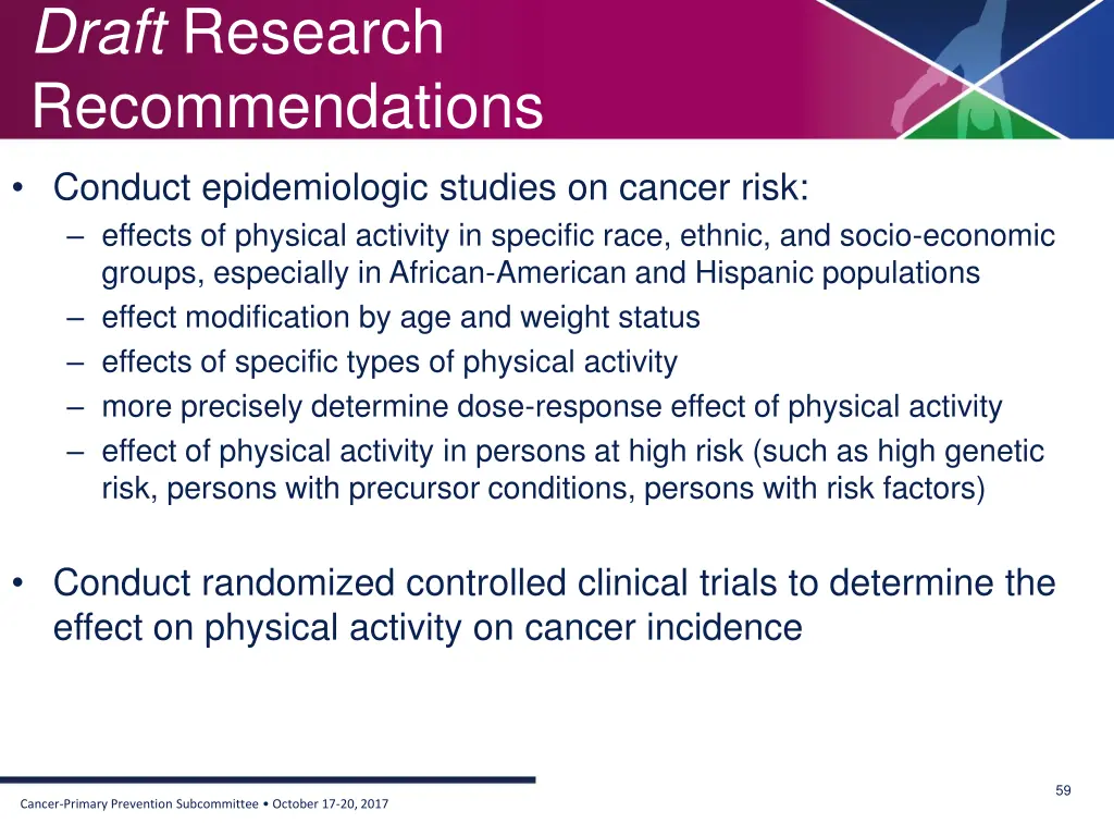 draft research recommendations