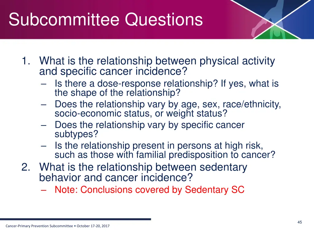 subcommittee questions