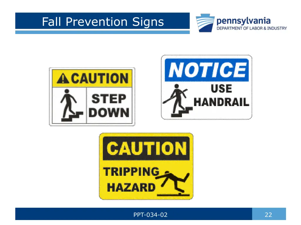 fall prevention signs